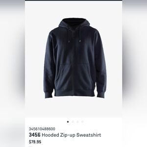 Blakladar Men's Navy Blue Zip Up Hoodie